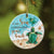 To my son - Turtle with the beach - I always have your back - Circle Ceramic Ornament