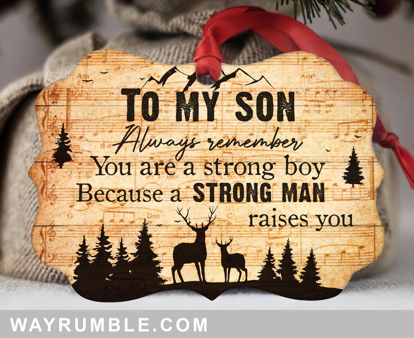 To my son - Always remember you are a strong boy - Aluminum Ornament