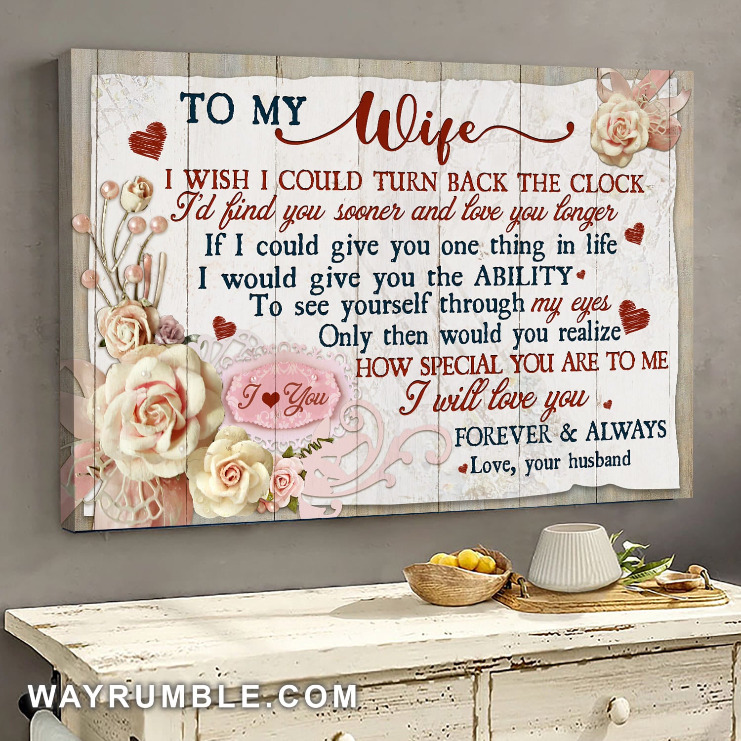 To my wife, Rose, How special you are to me - Couple Landscape Canvas Prints, Wall Art
