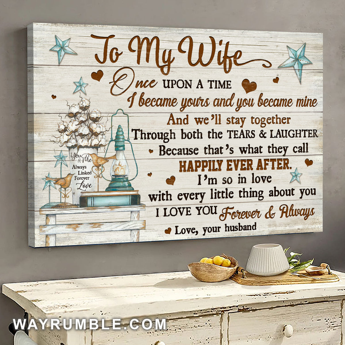 To my wife, Accessory, I love you forever and always - Family Landscape Canvas Prints, Wall Art