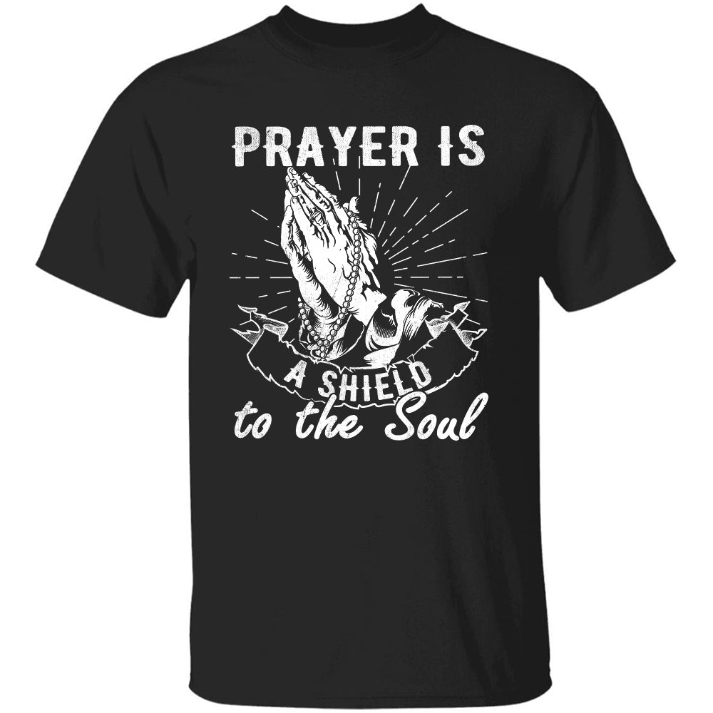 Praying hands - Prayer is a shield to the soul - Jesus Black Apparel