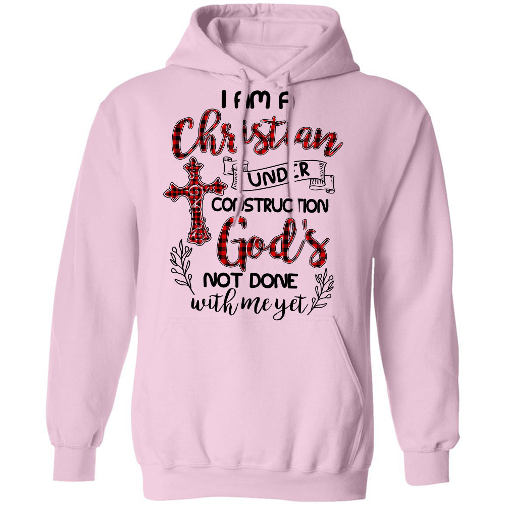 I am Christian under construction God&#39;s - Jesus White Apparel