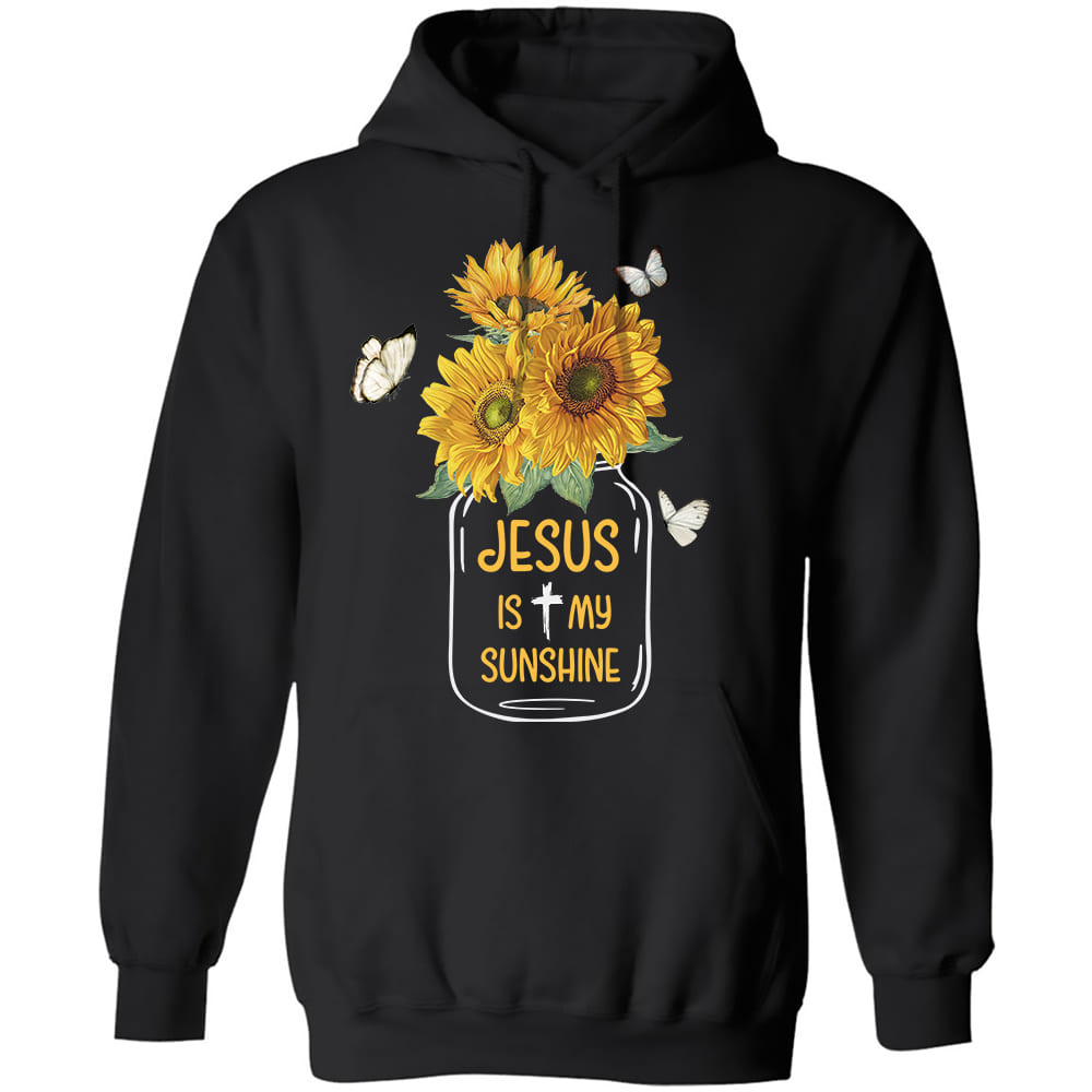 Jesus - Sunflower - Jesus is my sunshine - Black Apparel
