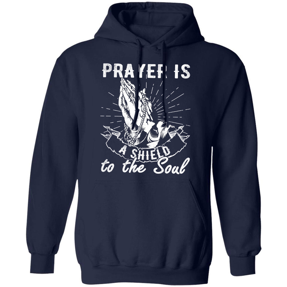 Praying hands - Prayer is a shield to the soul - Jesus Black Apparel