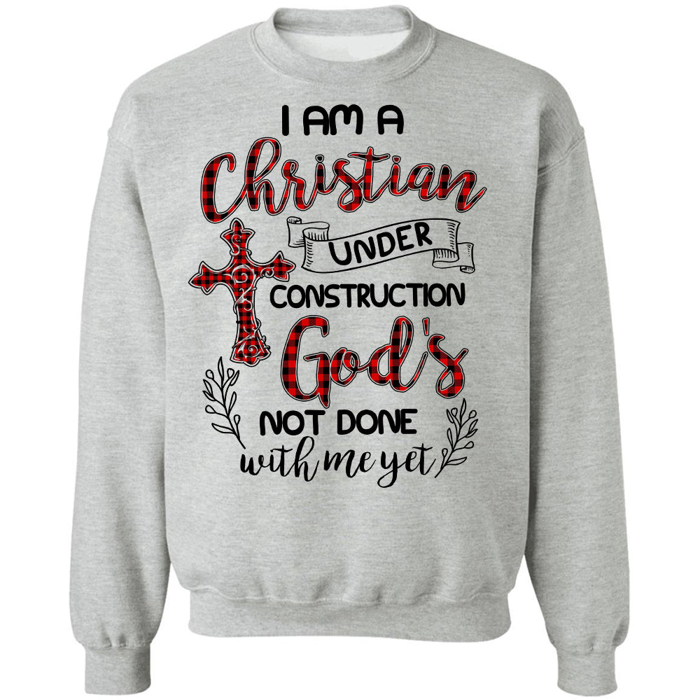 I am Christian under construction God&#39;s - Jesus White Apparel