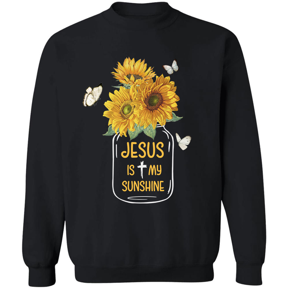 Jesus - Sunflower - Jesus is my sunshine - Black Apparel