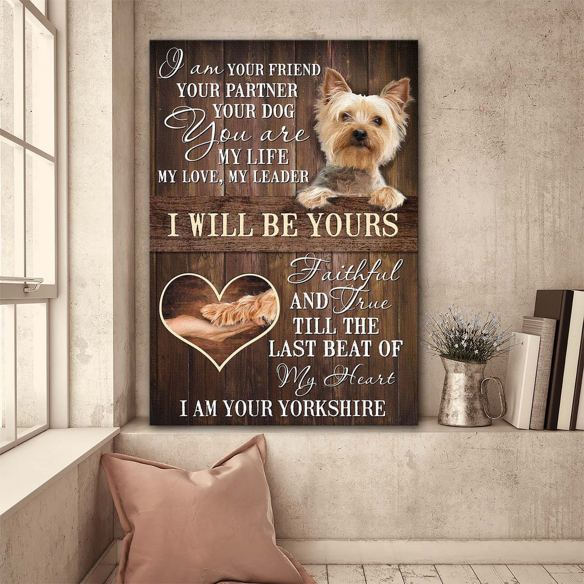 Yorkshire Terrier, Dog picture - I will be yours Dog Portrait Canvas Prints, Wall Art