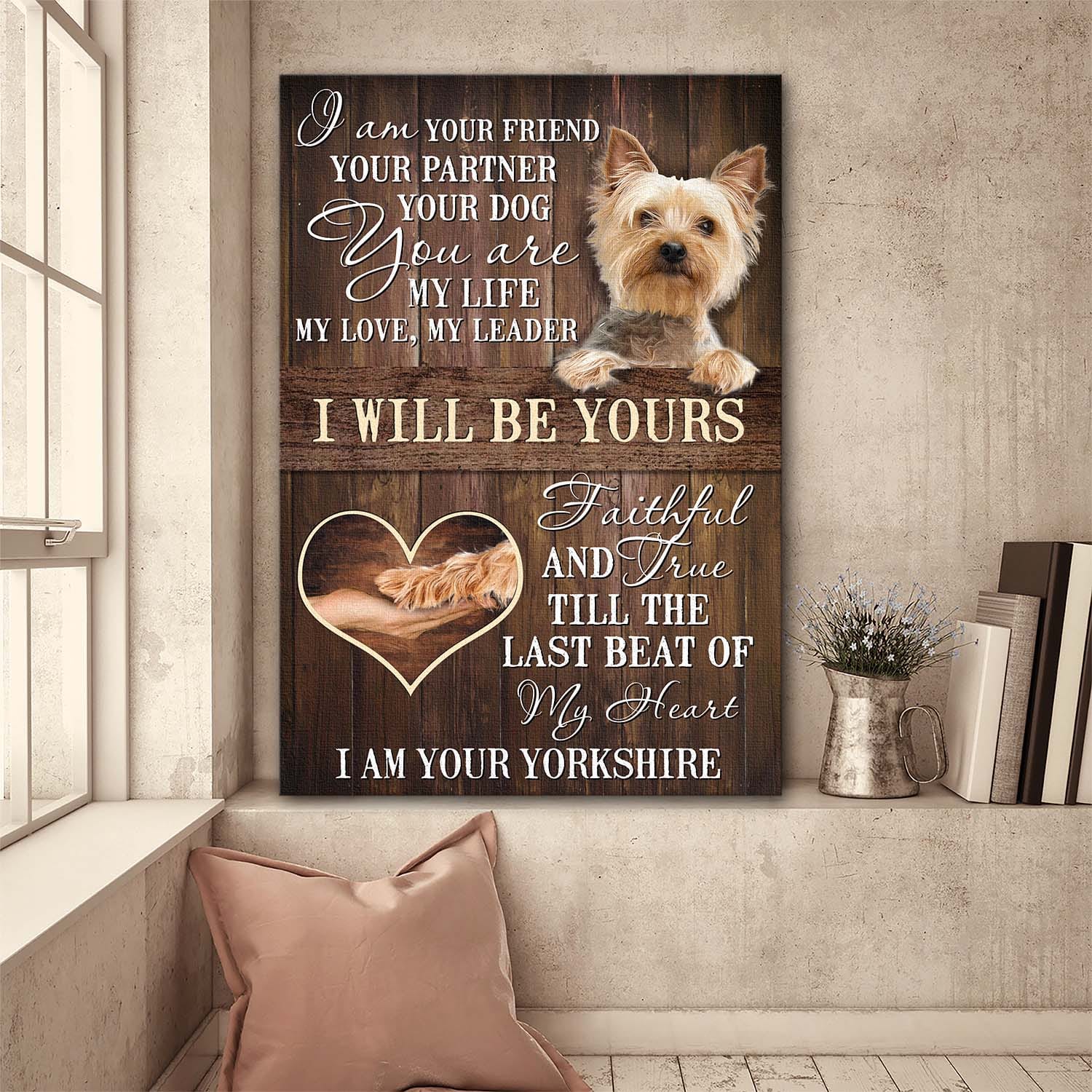 Yorkshire Terrier, Dog picture - I will be yours Dog Portrait Canvas Prints, Wall Art